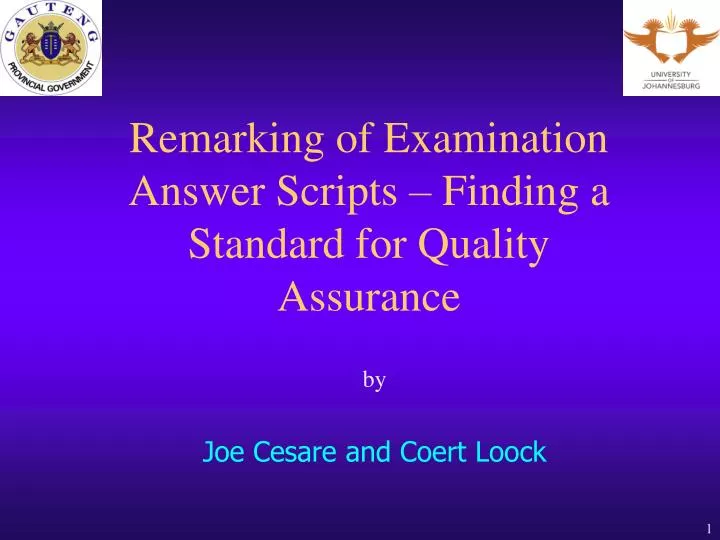 remarking of examination answer scripts finding a standard for quality assurance