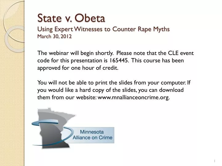 state v obeta using expert witnesses to counter rape myths march 30 2012