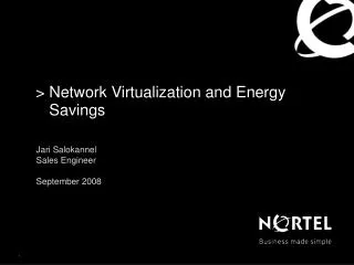 Network Virtualization and Energy Savings