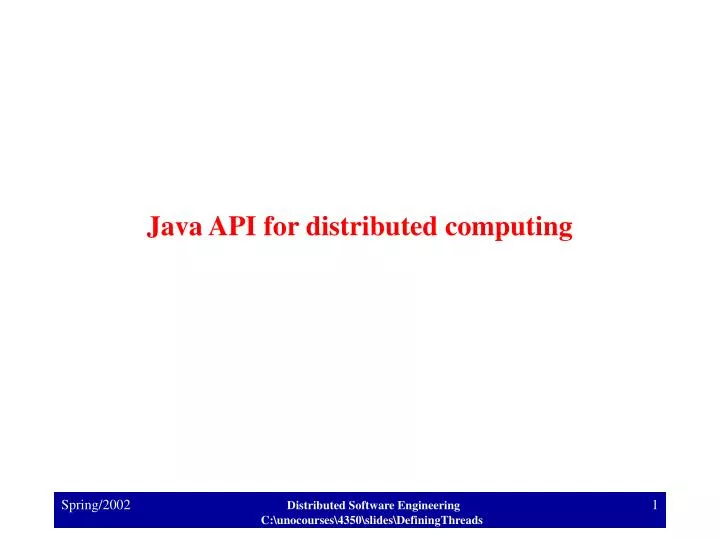 java api for distributed computing