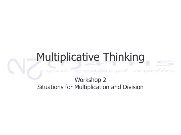 multiplicative thinking