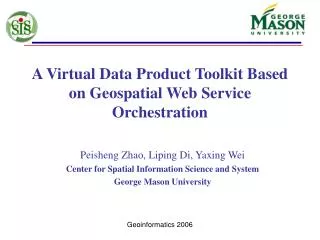 A Virtual Data Product Toolkit Based on Geospatial Web Service Orchestration