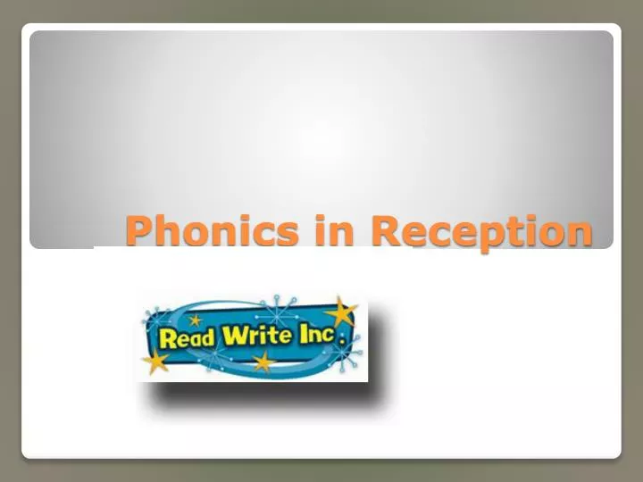 phonics in reception