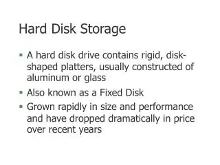 Hard Disk Storage