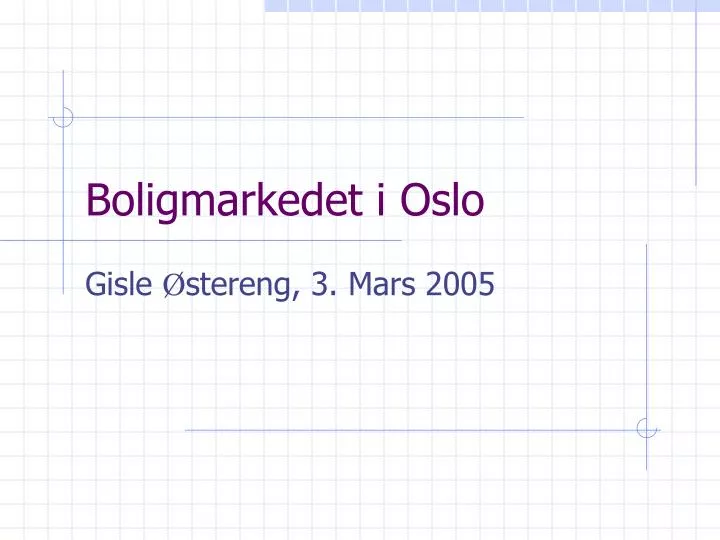 boligmarkedet i oslo