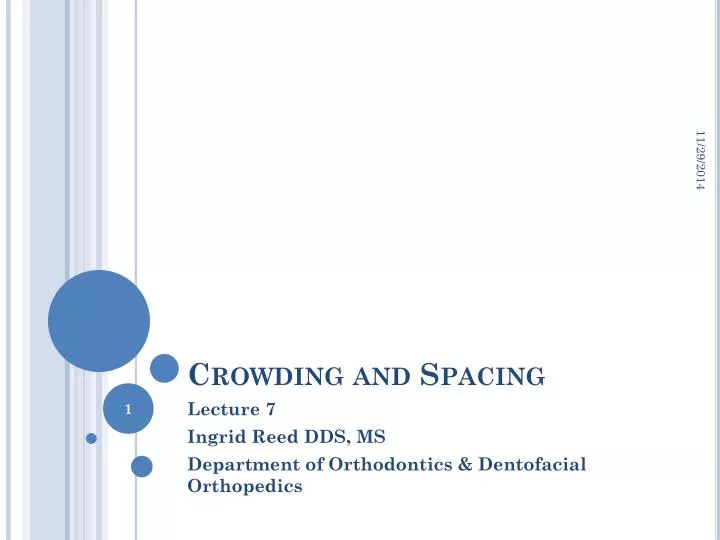 crowding and spacing
