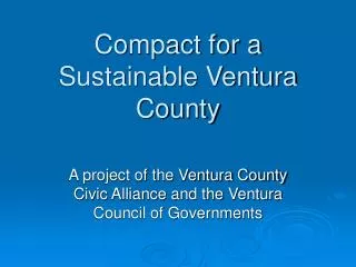 Compact for a Sustainable Ventura County