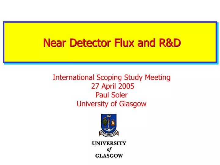near detector flux and r d
