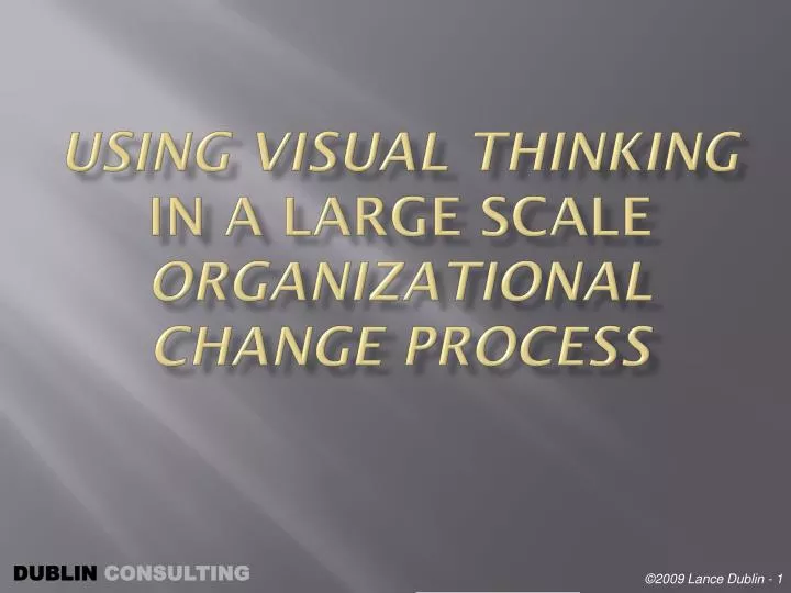 using visual thinking in a large scale organizational change process