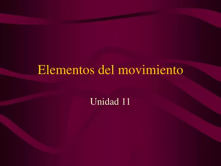 elementos del movimiento
