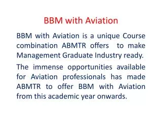 BBM with Aviation