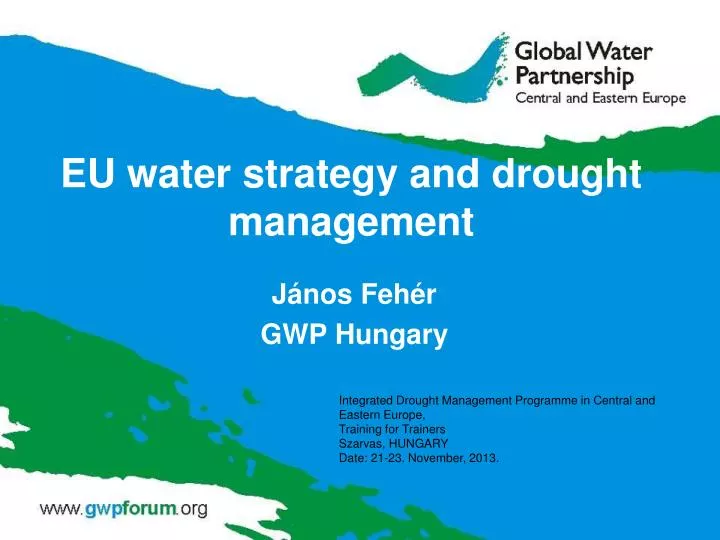 eu water strategy and drought management