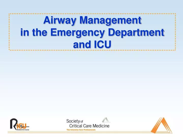 airway management in the emergency department and icu