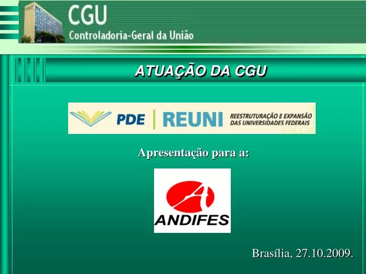 atua o da cgu