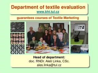 Department of textile evaluation