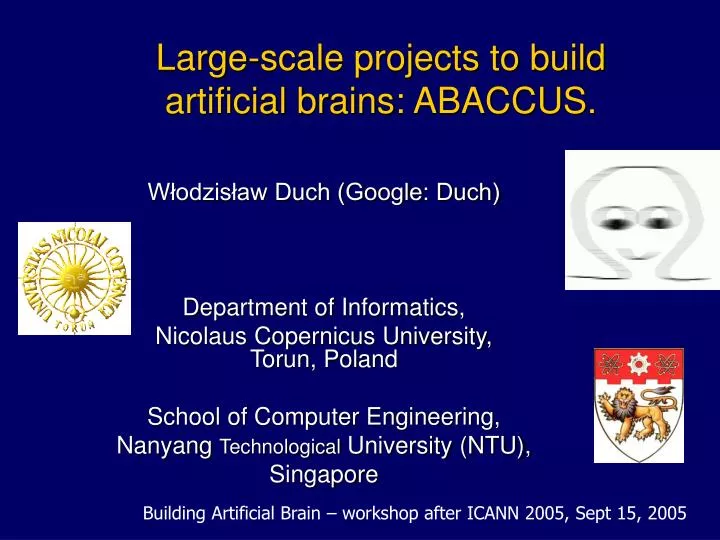 large scale projects to build artificial brains abaccus
