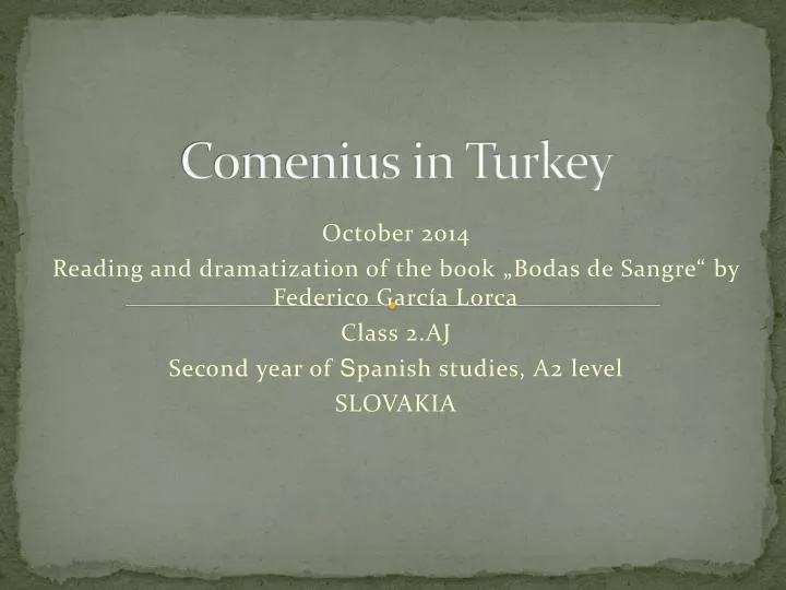 comenius in turkey