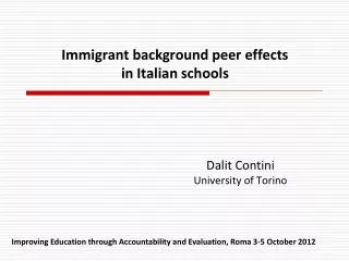 Immigrant background peer effects in Italian schools