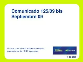 Comunicado 125/09 bis Septiembre 09