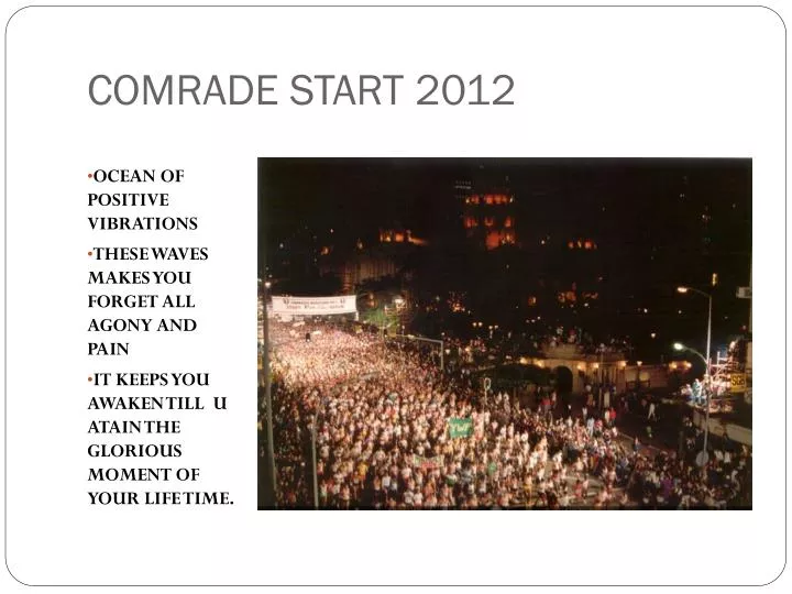 comrade start 2012