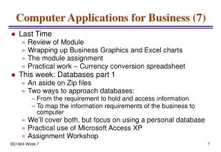 Computer Applications for Business (7)