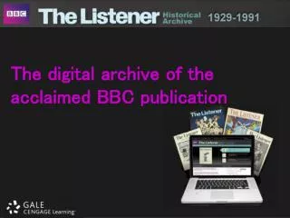 The digital archive of the acclaimed BBC publication