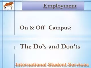 On &amp; Off Campus: The Do’s and Don’ts