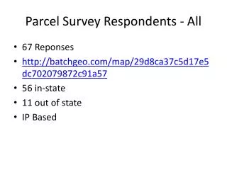 Parcel Survey Respondents - All
