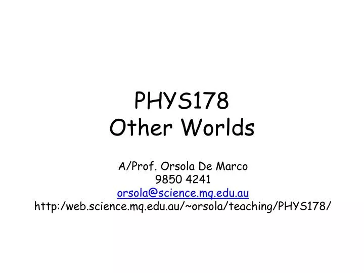 phys178 other worlds
