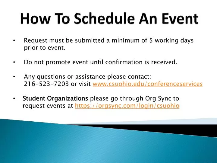 how to schedule an event
