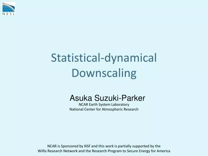 statistical dynamical downscaling