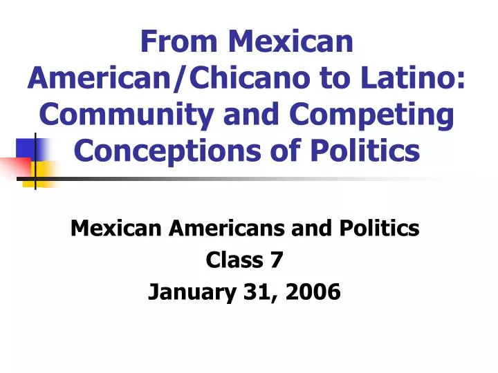 from mexican american chicano to latino community and competing conceptions of politics