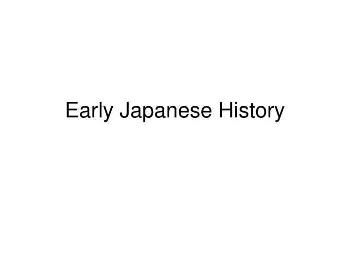 early japanese history