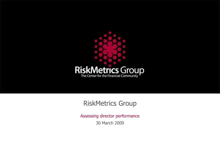 riskmetrics group
