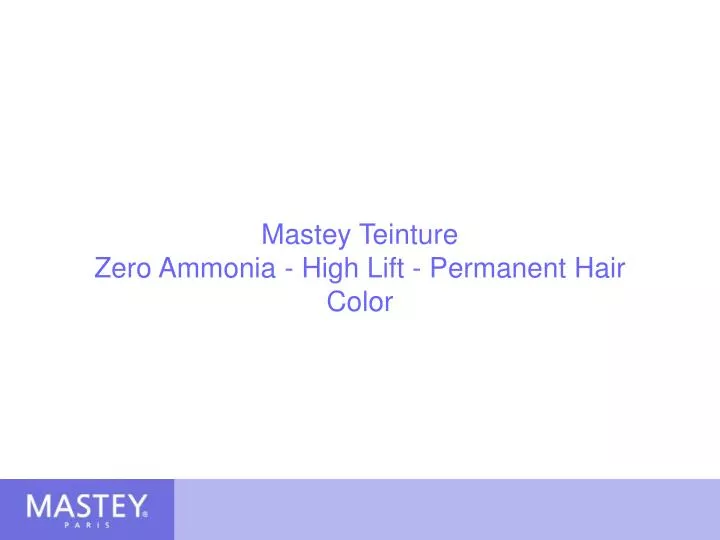 mastey teinture zero ammonia high lift permanent hair color