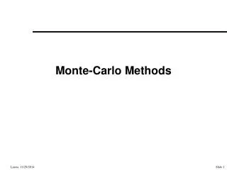 Monte-Carlo Methods