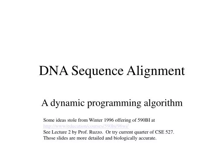 dna sequence alignment