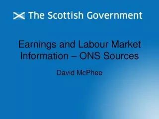 Earnings and Labour Market Information – ONS Sources