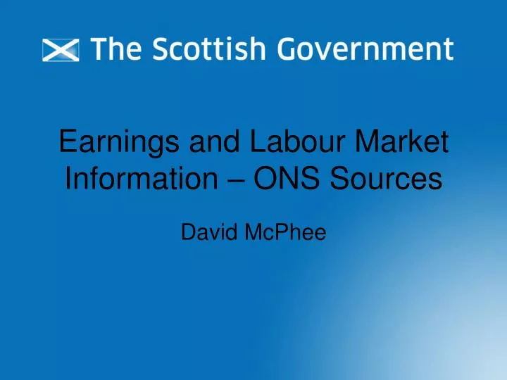 earnings and labour market information ons sources