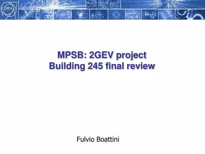 mpsb 2gev project building 245 final review