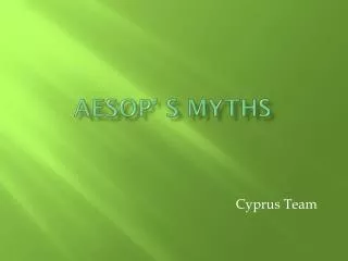 Aesop’ s Myths