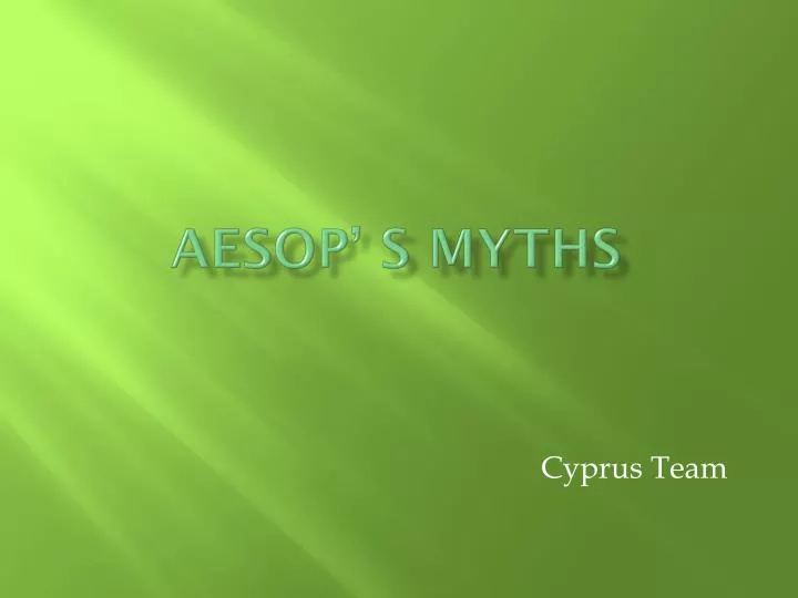 aesop s myths