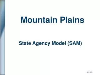 State Agency Model (SAM)