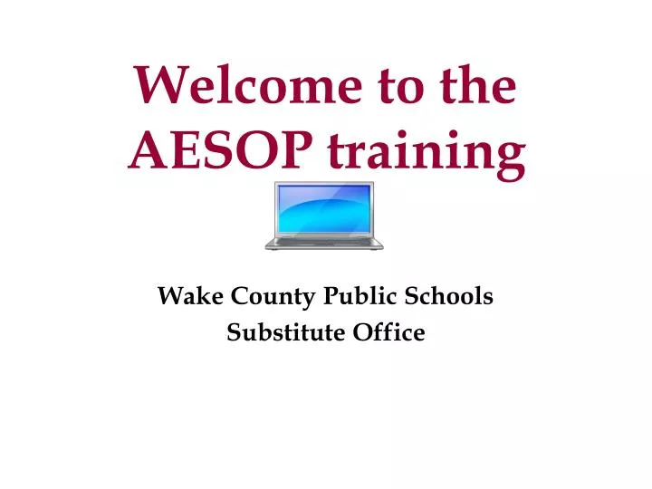 welcome to the aesop training