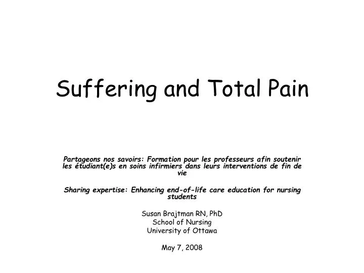 suffering and total pain