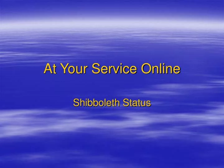 at your service online