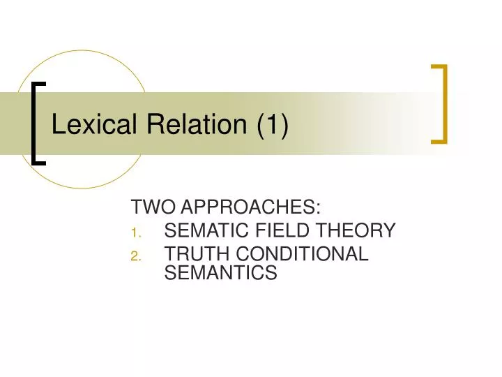 lexical relation 1