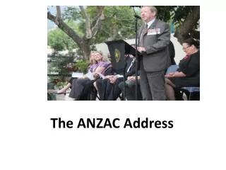 The ANZAC Address
