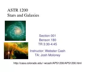 ASTR 1200 Stars and Galaxies