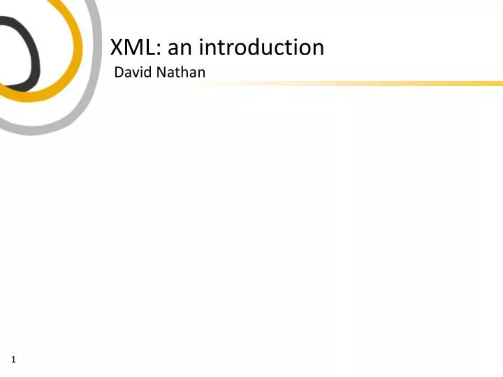 xml an introduction